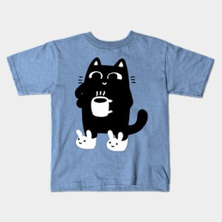 Morning cat / morning person Kids T-Shirt